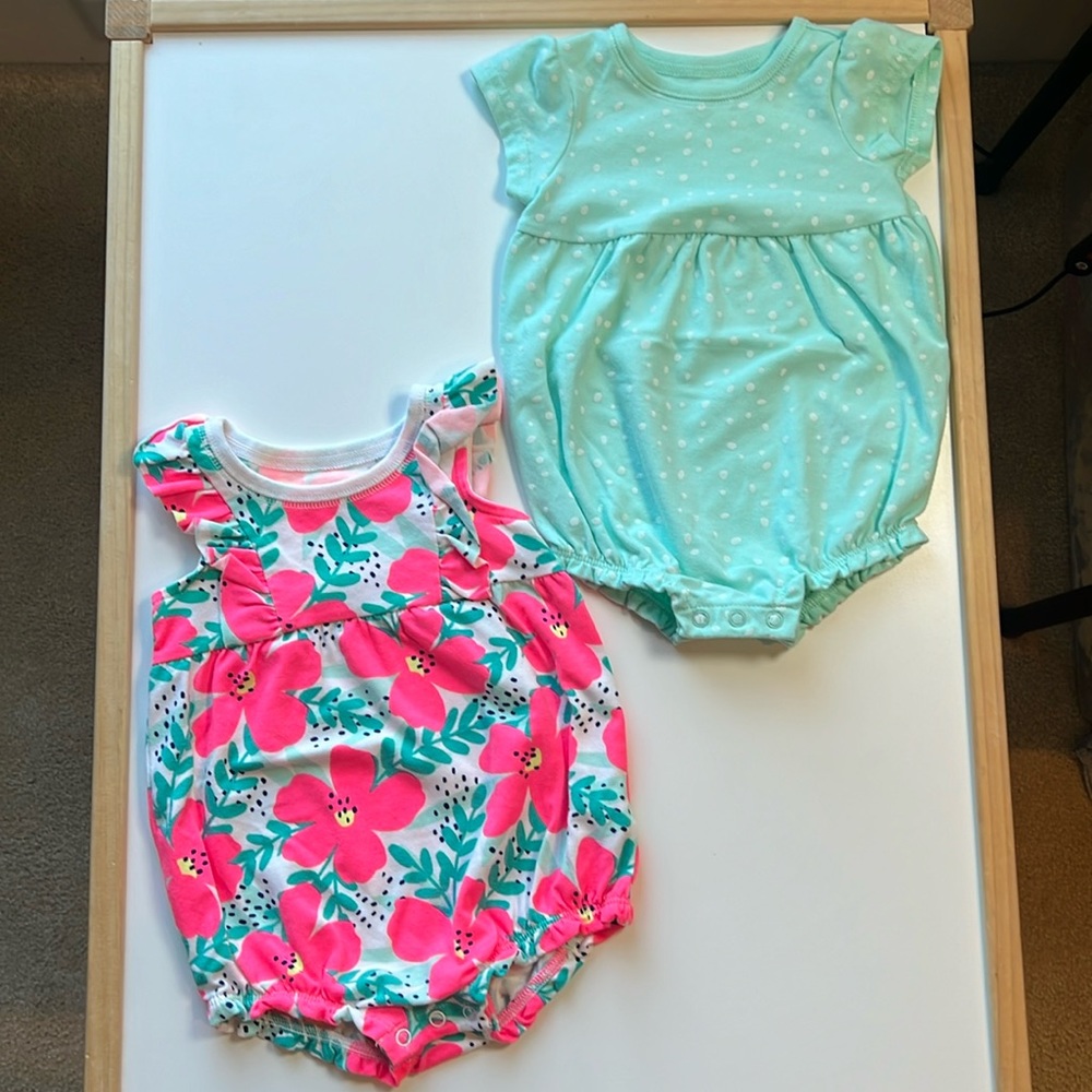 Set of Cat & Jack One-Piece Rompers 3-6M